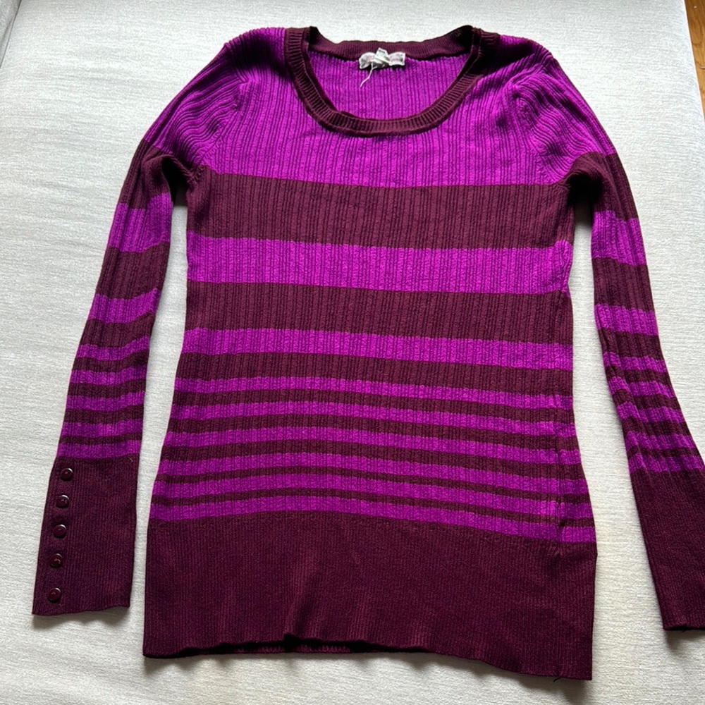 Purple Striped Sweater